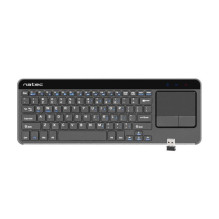 Natec Wireless Keyboard TURBOT with touchpad for SMART TV,X-Scissors, black