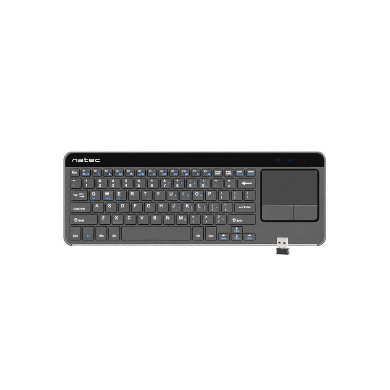 Natec Wireless Keyboard TURBOT with touchpad for SMART TV,X-Scissors, black