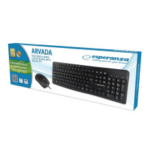 Esperanza EK137 set - USB keyboard + mouse Black