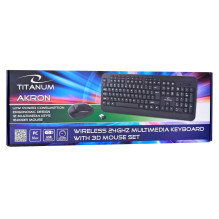 TITANUM TK109 Wireless set - USB keyboard + mouse Black