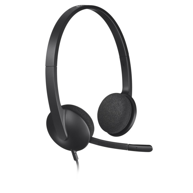 Logitech H340 USB Computer Headset Wired Head-band Office / Call center USB Type-A Black