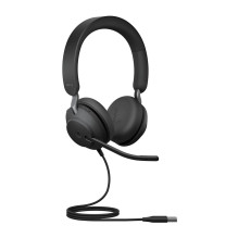 „Jabra Evolve2 40 SE“ ausinės su laidine galvute, skambučiai / muzika, A tipo USB, juoda