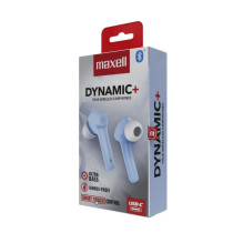 Maxell Dynamic+ belaidės ausinės su įkrovimo dėklu Bluetooth mėlyna