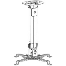 Techly projektoriaus lubų atramos prailginimas 545–900 mm sidabrinis ICA-PM 18M