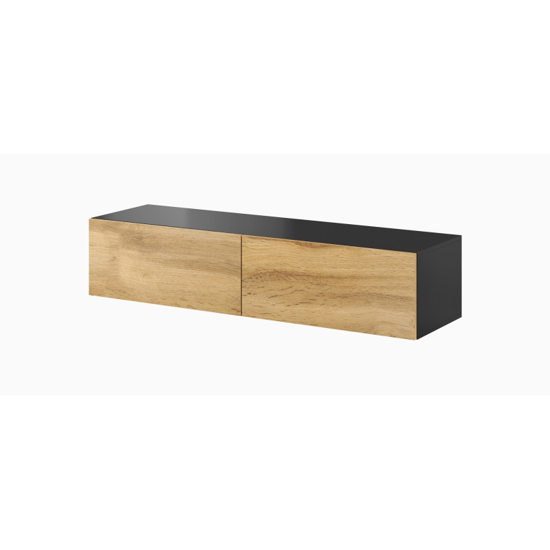 Cama TV stand VIGO 140 30 / 140 / 40 black / wotan oak