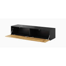 Cama TV stand VIGO 140 30 / 140 / 40 black / wotan oak