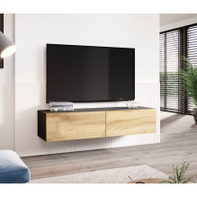 Cama TV stand VIGO 140 30 / 140 / 40 black / wotan oak