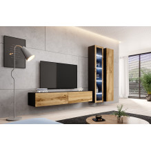 Cama TV Stand VIGO '180' 30 / 180 / 40 black / wotan oak