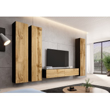 Cama TV Stand VIGO '180' 30 / 180 / 40 black / wotan oak