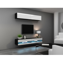 Cama TV stand VIGO NEW 30 / 140 / 40 black / white gloss