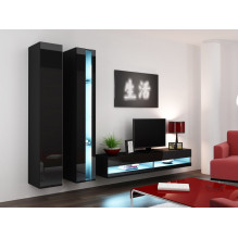 Cama TV stand VIGO NEW 30 / 140 / 40 black / black gloss