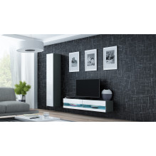 Cama TV stand VIGO NEW 30 / 140 / 40 grey / white gloss