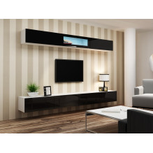 Cama TV stand VIGO 140 30 / 140 / 40 white / black gloss