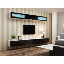 Cama TV stand VIGO 140 30 / 140 / 40 white / black gloss