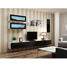 Cama TV stand VIGO 140 30 / 140 / 40 white / black gloss