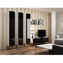 Cama TV stand VIGO 140 30 / 140 / 40 white / black gloss