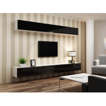 Cama TV stand VIGO 140 30 / 140 / 40 white / black gloss