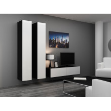 Cama TV stand VIGO 140 30 / 140 / 40 black / white gloss