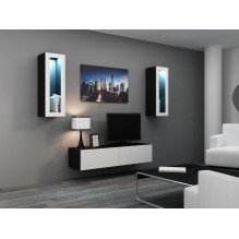 Cama TV stand VIGO 140 30 / 140 / 40 black / white gloss