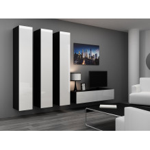 Cama TV stand VIGO 140 30 / 140 / 40 black / white gloss