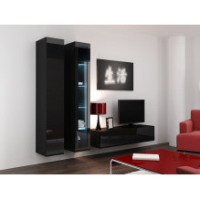 Cama TV stand VIGO 140 30 / 140 / 40 black / black gloss