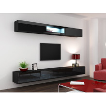 Cama TV stovas VIGO 140 30 / 140 / 40 juodas / juodas blizgus