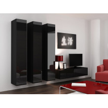 Cama TV stand VIGO 140 30 / 140 / 40 black / black gloss