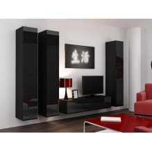 Cama TV stand VIGO 140 30 / 140 / 40 black / black gloss