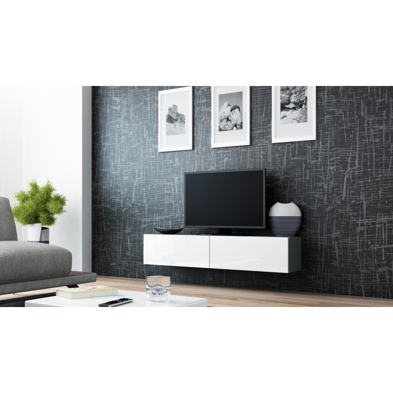 Cama TV stand VIGO 140 30 / 140 / 40 grey / white gloss