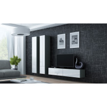 Cama TV stand VIGO 140 30 / 140 / 40 grey / white gloss