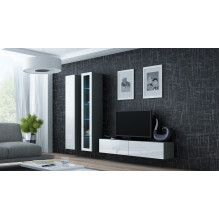 Cama TV stand VIGO 140 30 / 140 / 40 grey / white gloss