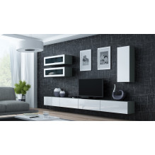 Cama TV stand VIGO 140 30 / 140 / 40 grey / white gloss