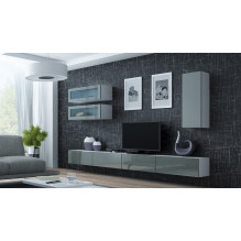 Cama TV stand VIGO 140 30 / 140 / 40 white / grey gloss