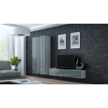 Cama TV stand VIGO 140 30 / 140 / 40 white / grey gloss