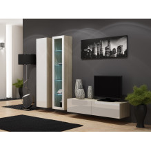 Cama TV stand VIGO 140 30 / 140 / 40 sonoma / white gloss