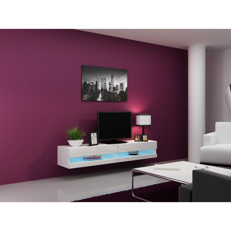 Cama TV stand VIGO NEW 30 / 180 / 40 white / white gloss