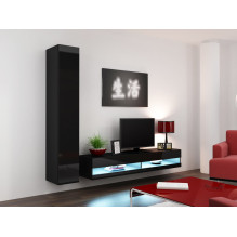 Cama TV stand VIGO NEW 30 / 180 / 40 black / black gloss