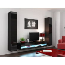 Cama TV stand VIGO NEW 30 / 180 / 40 black / black gloss