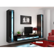 Cama TV stand VIGO NEW 30 / 180 / 40 black / black gloss