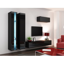 Cama TV stand VIGO NEW 30 / 180 / 40 black / black gloss