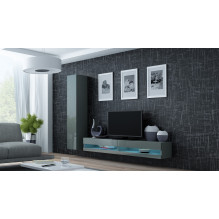 Cama TV stand VIGO NEW 30 / 180 / 40 grey / grey gloss