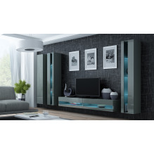 Cama TV stand VIGO NEW 30 / 180 / 40 grey / grey gloss