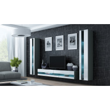 Cama TV stand VIGO NEW 30 / 180 / 40 grey / white gloss