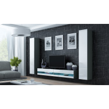 Cama TV stand VIGO NEW 30 / 180 / 40 grey / white gloss