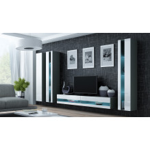 Cama TV stand VIGO NEW 30 / 180 / 40 grey / white gloss