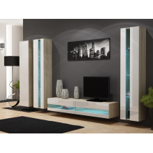 Cama TV stand VIGO NEW 30 / 180 / 40 sonoma / white gloss