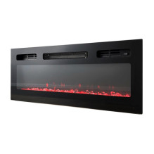 RTV EVA cabinet with electric fireplace 180x40x52 cm graphite / glossy graphite