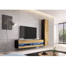 Cama TV stovas VIGO NEW 180 30 / 180 / 40 juodas / ąžuolas