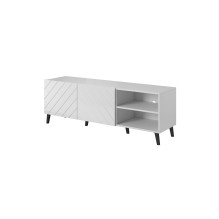 RTV cabinet ABETO 150x42x52 white / white glossy