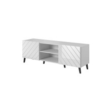 RTV cabinet ABETO 150x42x52 white / white glossy